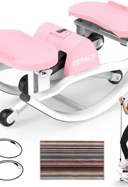 DERACY Upgraded 3D Rocking Low-Impact Stepper
